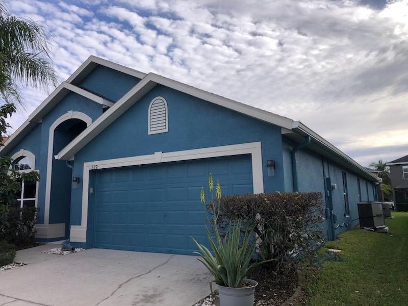 Blue house exterior painting