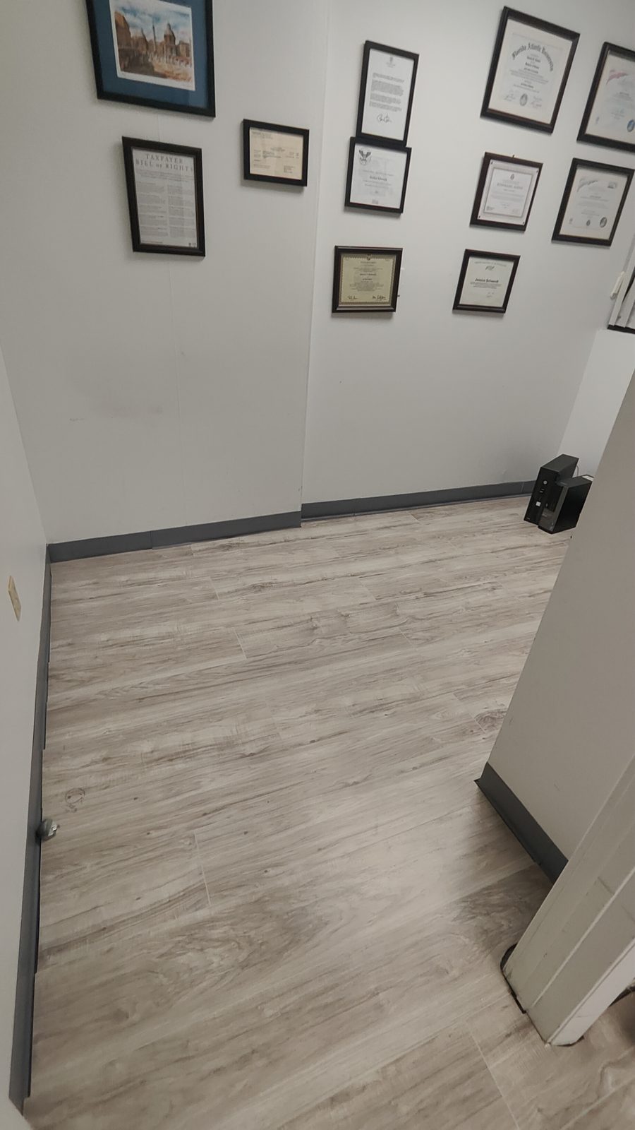 New flooring in a finished room