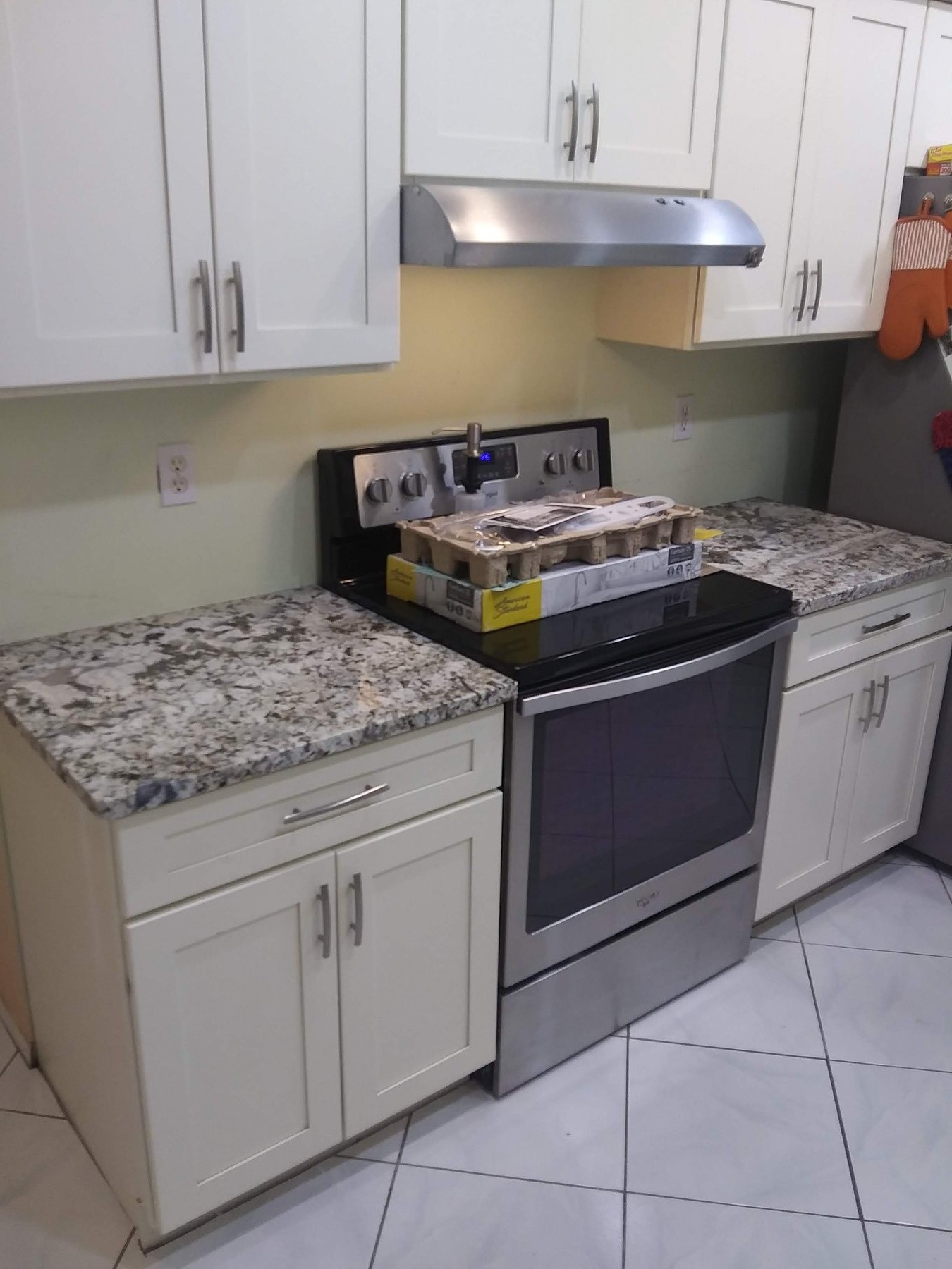 Completed kitchen cabinets and countertop